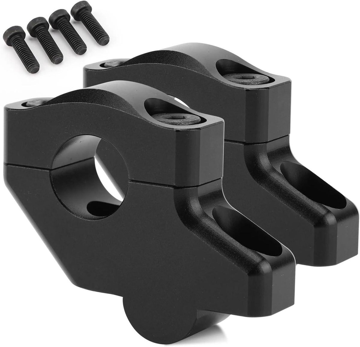 Stuurverhogers Motor - Verhoogde Klemmen - Comfortabeler Rijden - Verstelbare Offset - 22 Mm - Zwart