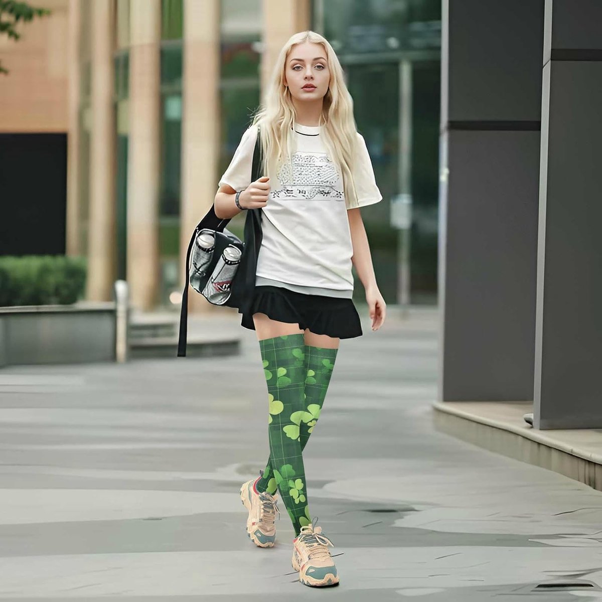 Kniehoge Sokken - Dames Kousen - Dagelijks Kantoorgebruik - Rekbaar Comfort - 59 cm - Groen