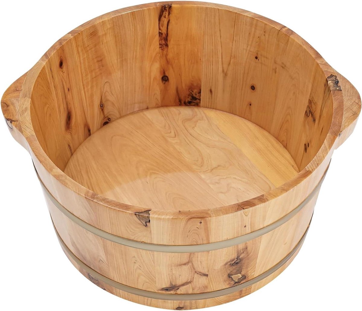 Houten Voetenbad - Voetbademmer - Weldadige Ontspanning - Warmte-geïsoleerd - 365 x 18 cm - Houtkleur