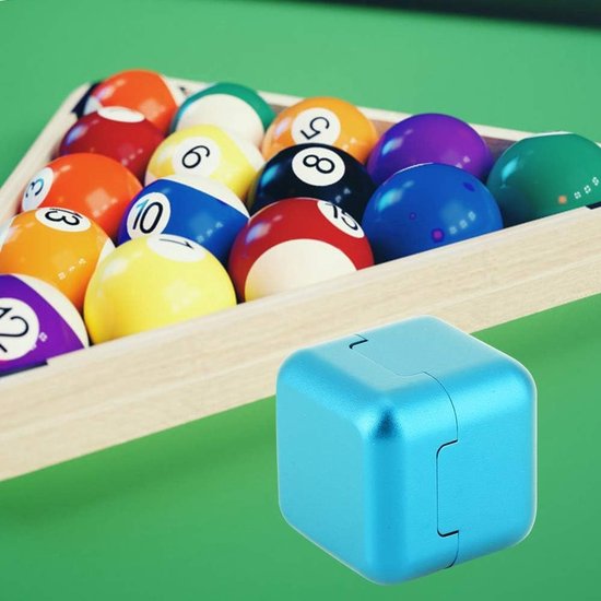 Krijthouder Keu - Biljart Accessoire - Spel Verbetering - Magnetisch Sluiting - Compact Formaat - Blauw — afbeelding 3