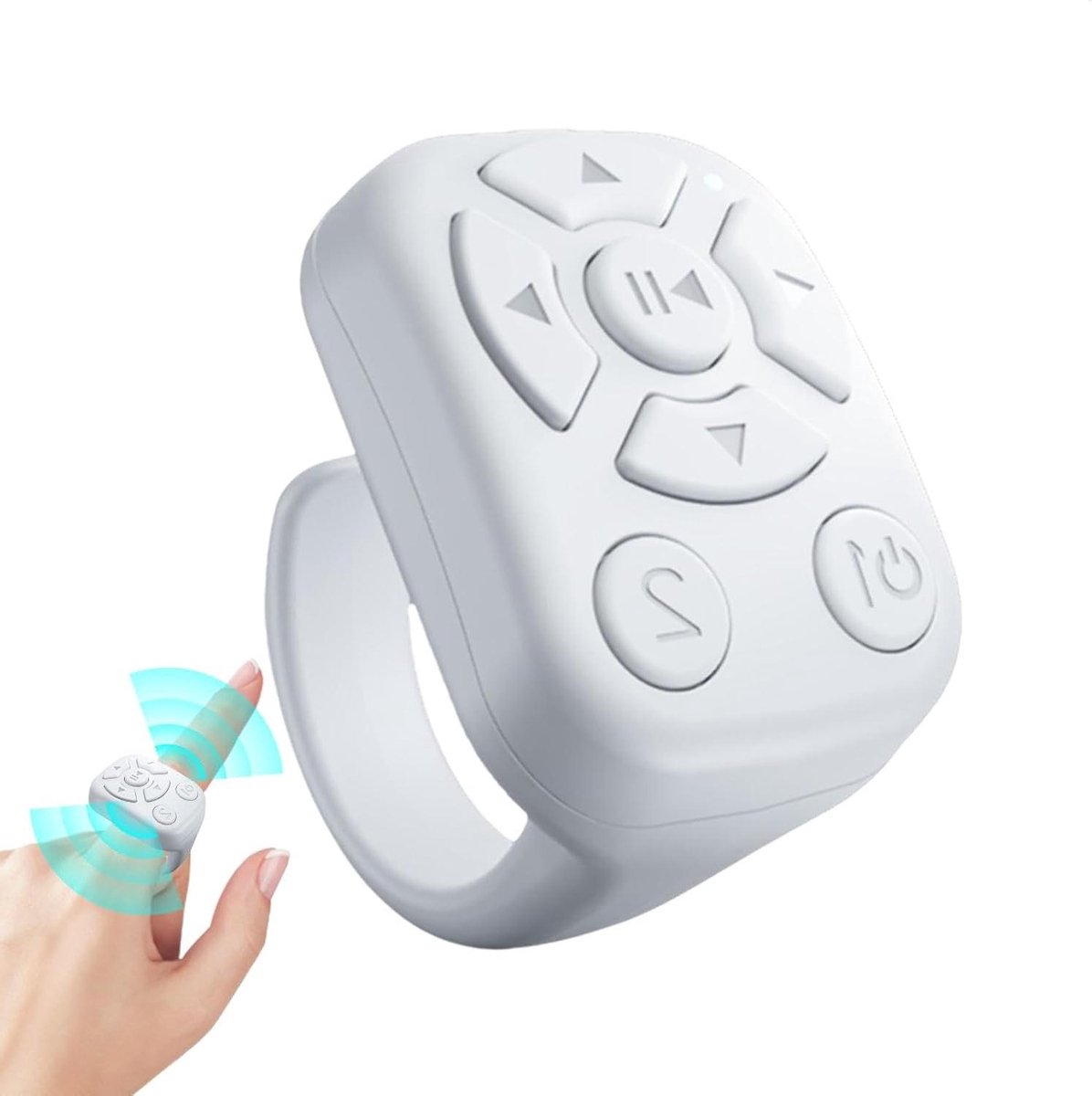 Camera Afstandsbediening - Ring Bediening - Presentaties en Video - Draagbaar Ringontwerp - 3 cm - Wit