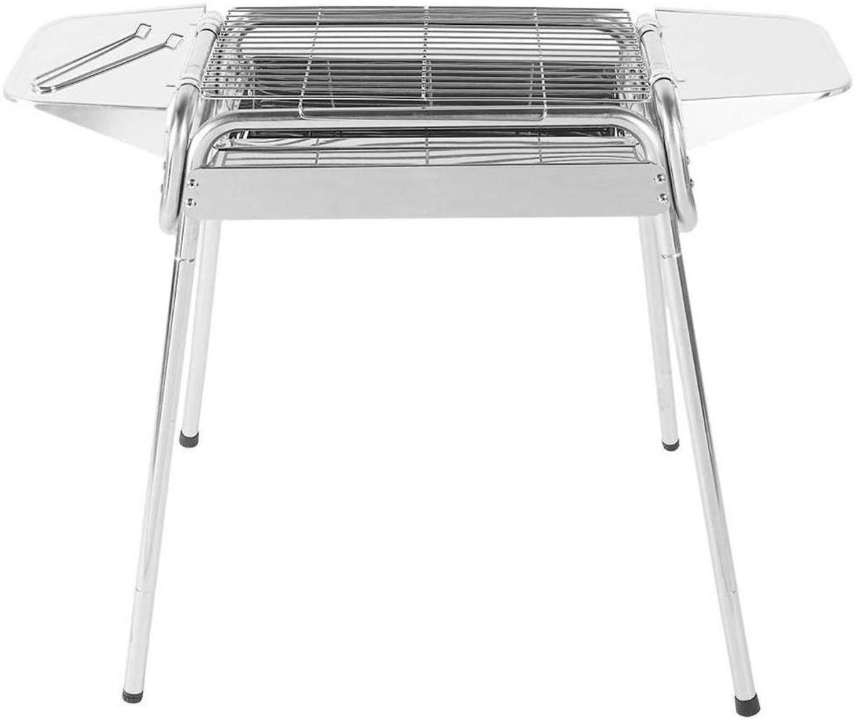 Barbecue Grill - Houtskool BBQ - Buiten Koken - Opvouwbaar Ontwerp - 75 cm Hoog - Zilver