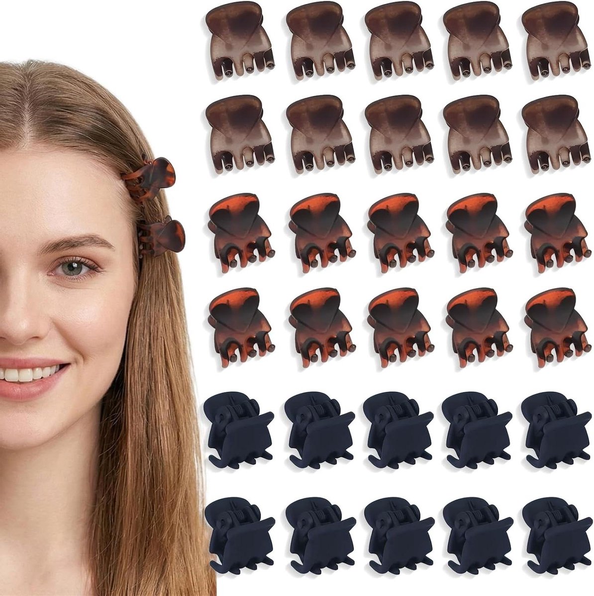 Mini Haarclips - Klemmetjes - Haar Styling - Sterke Grip - 30 Stuks - Matte Kleuren