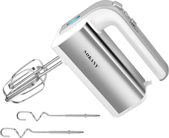 Handmixer - Keukenmixer - Bakken Thuis - 800W Krachtige Motor - 5 Snelheden - Wit — afbeelding 2