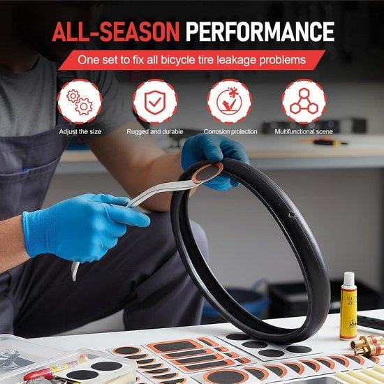 Fiets Reparatieset - Lekke Band Kit - Onderweg Repareren - Compleet met 38 Pleisters - 55 Delen - Niet gespecificeerd van Merkloos — afbeelding 3