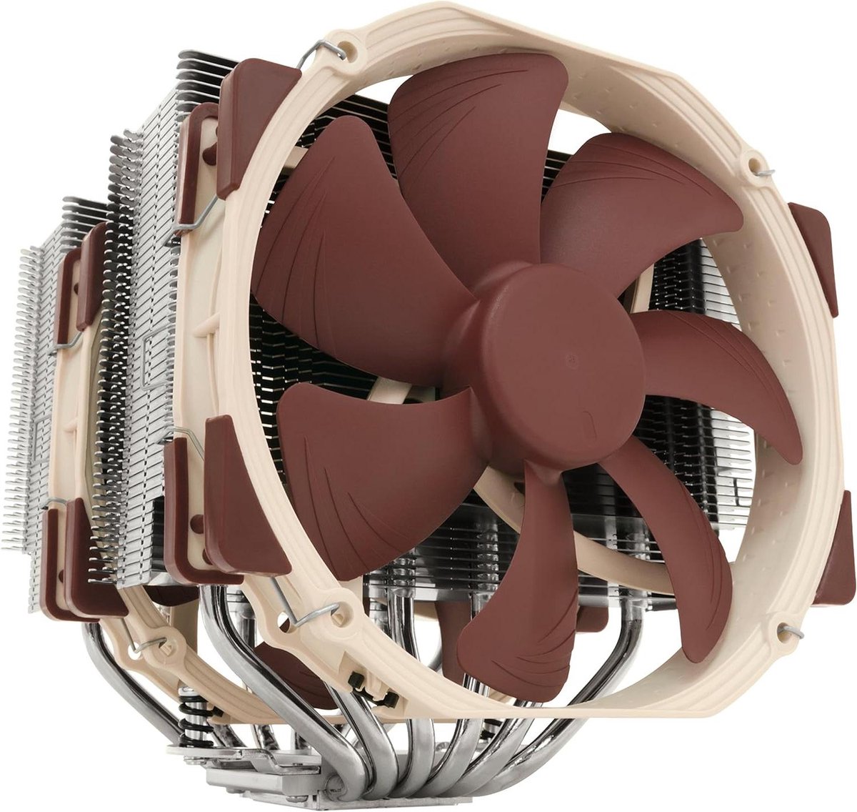 Processorkoeler - CPU Koeler - Stille PC - Dual Tower Ontwerp - 165 mm Hoog - Bruin