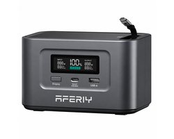 Nano100 Draagbare Energiecentrale-Draagbare Energiecentrale – 100W PD – LiFePO4 – LCD Scherm –99.2Wh/31000mAH – USB-A/USB-C - Solar - Voor Camping & Outdoor
