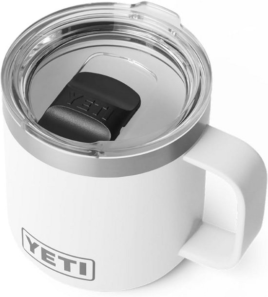 YETI Rambler Mug, Vacuum Insulated Stainless Steel Stackable Mug with Magslider Lid, White, 10 oz (295ml) — afbeelding 2