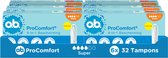 o.b. ProComfort Advanced Super - 4-in-1 bescherming - tampons - tampon zwaardere menstruatiedagen - 6x32 tampons