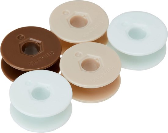 Clover 8108 Reservespoelset voor occhischipje bruin/ VE3 kurkwerk, kunststof, 18,5 x 8 x 1,5 cm, 6 stuks — afbeelding 3