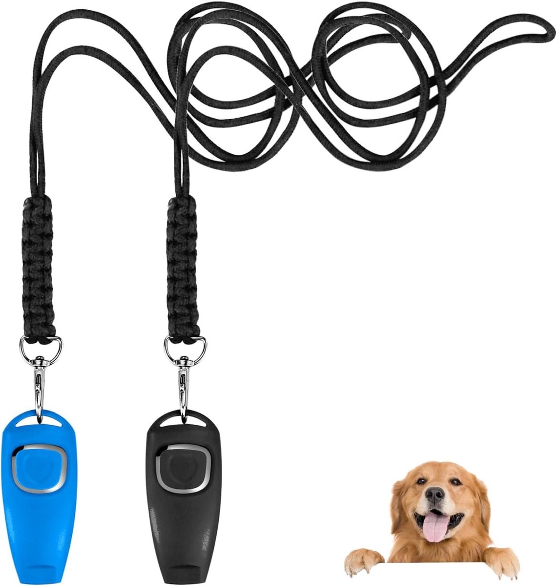 2-in-1 Hondenfluitjes met Sleutelhanger, Perfect voor Training en Het Stoppen van Blaffen, Hondenfluitjes voor Terugroepen en Gedragscorrectie