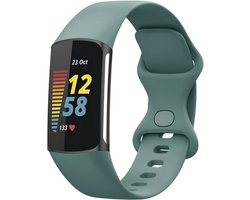 Siliconen bandje - Geschikt voor Fitbit Charge 5/ Charge 6 - Groen