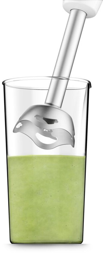 Tefal Easychef HB4531 - Staafmixer - Inclusief Mengbeker, Hakaccessoire en Garde - Turbo Stand - Compact - Wit/Grijs - 450W