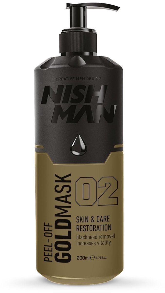 Nishman Peel-Off Mask 02 Gold 200ml - Mee-eters Verwijderen Diep Reiniging