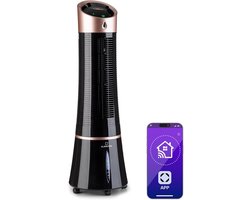 Luchtkoeler Toren - Ventilator Zuiveraar - Verfrissing Binnen - App & Alexa Bediening - 95 cm Hoog - Wit