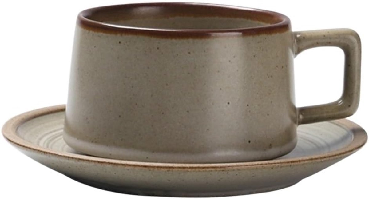 Keramische Mok - Ontbijt Kopje - Dagelijks Gebruik - Comfortabele Grip - 220 ml - Wit
