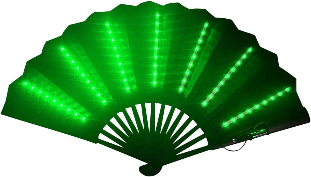 Oplichtende Vouwbare Handventilator met LED Licht voor Dans en Fotografie