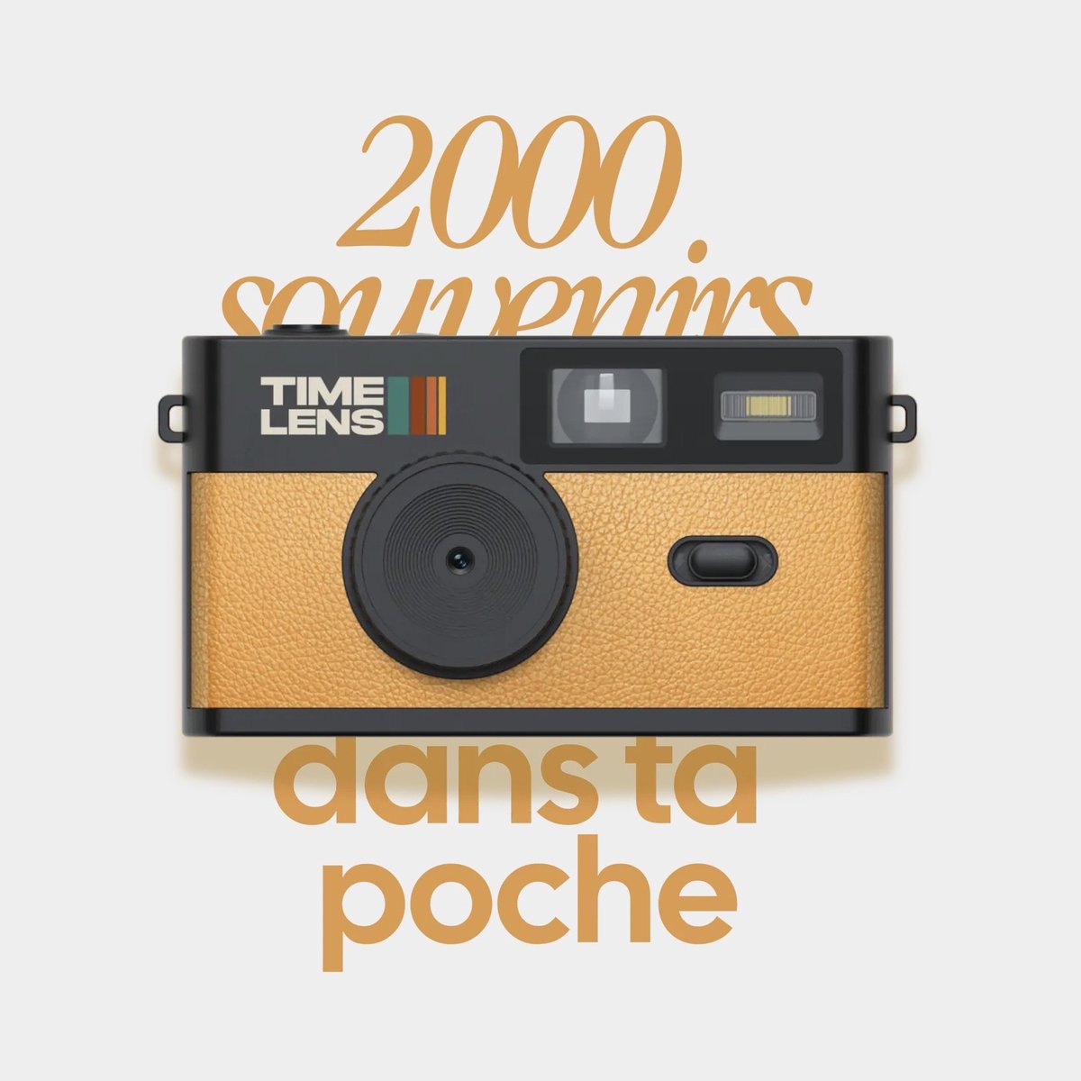 TimeLens - Retro Vintage Digitale Fotocamera - GEEL (incl 4GB SD-kaart)