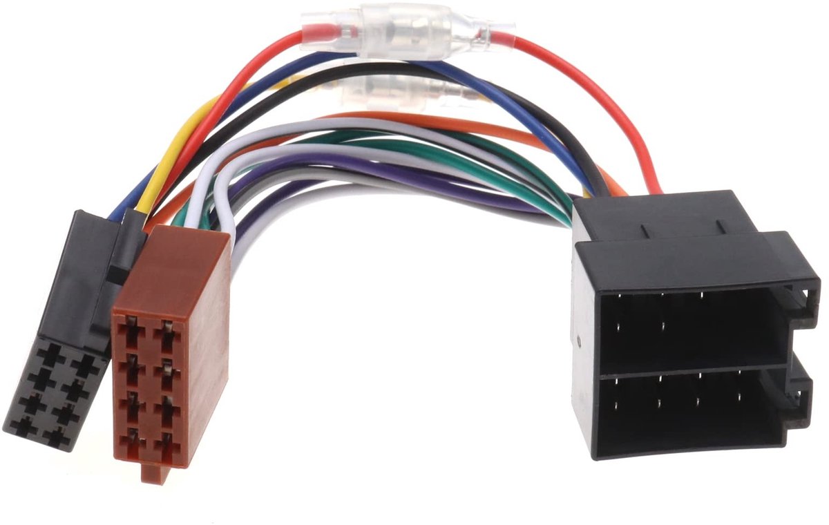 ONF3 - Autoradio ISO kabelboom adapter - 16-pins stekker - 16 cm - Compatibel met Alpine Clarion Kenwood - Perfect voor auto-installatie