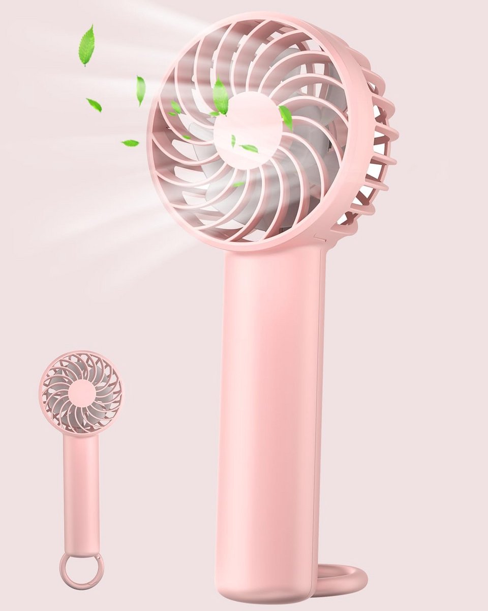 Draagbare Mini Ventilator USB Oplaadbaar 3 Snelheden Stille Persoonlijke Tafelventilator