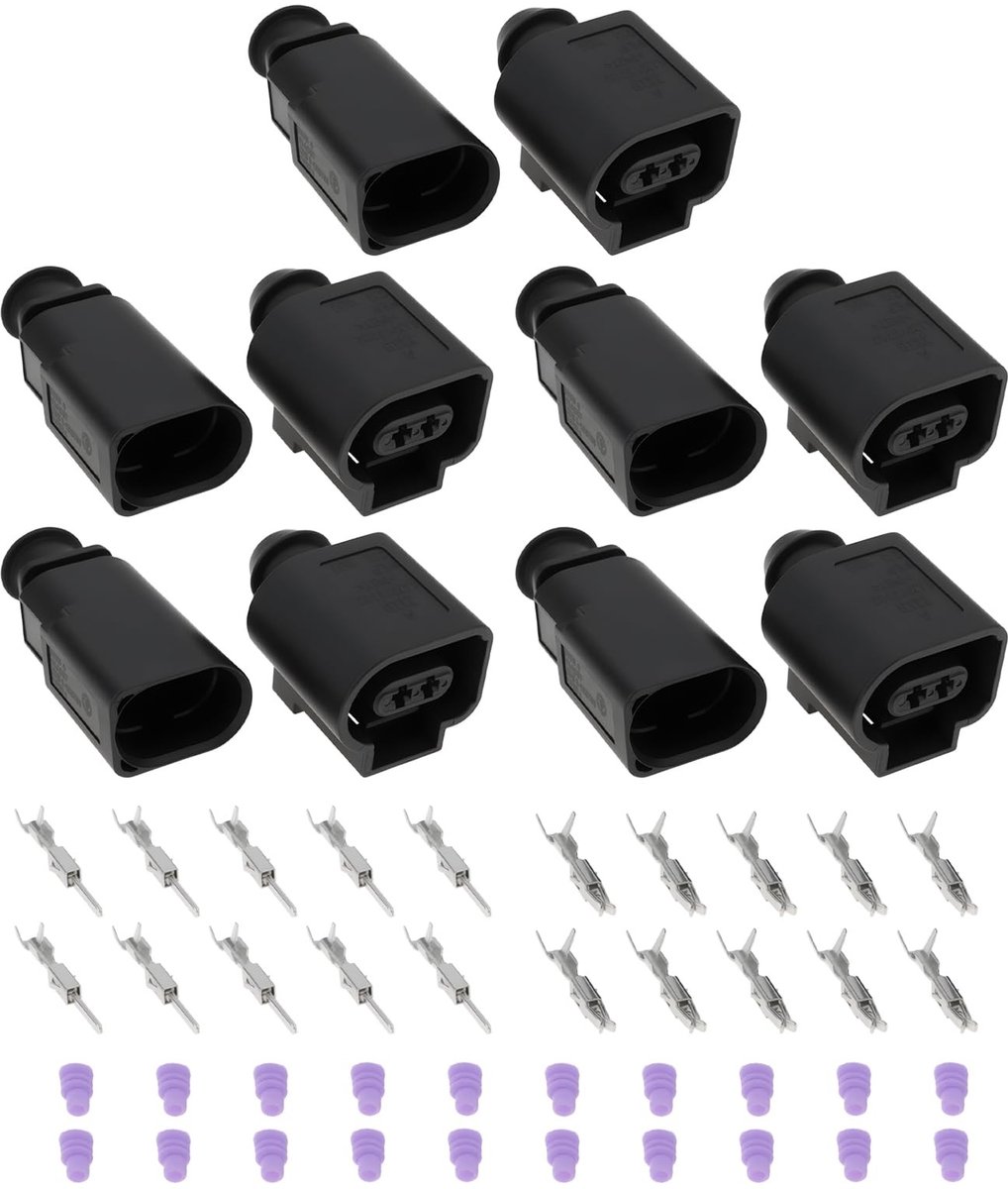 ONF3 - Automotive Connector - 2 Pin Male Female - Geschikt voor VW Audi Skoda Seat - 5 Sets - Betrouwbare Verbinding - Voor Auto Reparatie en Ac...