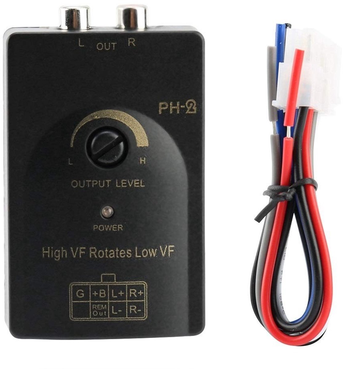 SPHProducts - Auto Output Stereo Speaker Converter - Hoog Naar Laag Niveau - Duurzaam en Betrouwbaar - Geschikt voor Autoradio's tot 50 Watt - Eenv...