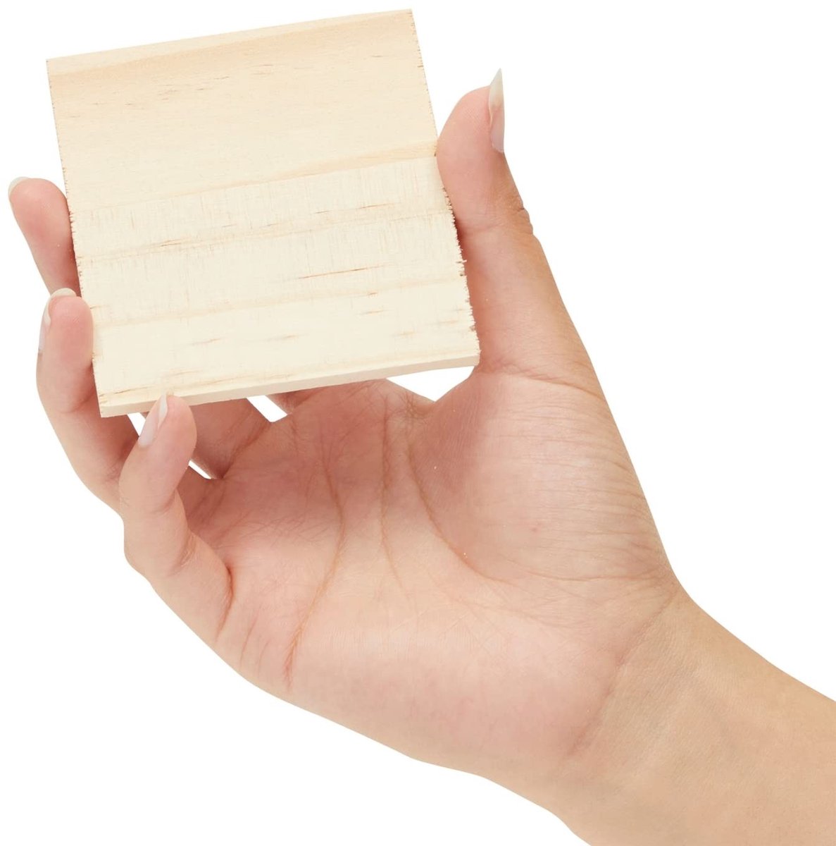 ONF3 - Houten vierkanten - Knutselen - 15 stuks - Ongefinished - Graveren - Plaatskaarten - Onderzetters