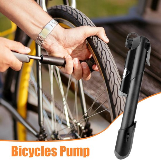 Kleine Fietspomp - Draagbare Luchtpomp - Banden Oppompen - Met Precisie Meter - 18 cm Lengte - Aluminium — afbeelding 4