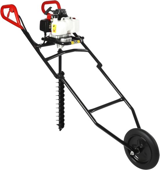 Grondboor - Aardboor - Gaten Boren - Krachtige 63CC Motor - 80mm Boor - Zwart — afbeelding 4