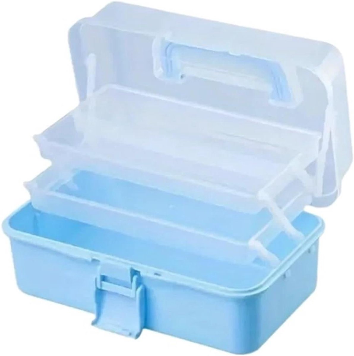 Naaikist Organizer - Hobby Doos - Hobby Spullen Opbergen - Drie Laags Ontwerp - 1 Stuk - Blauw