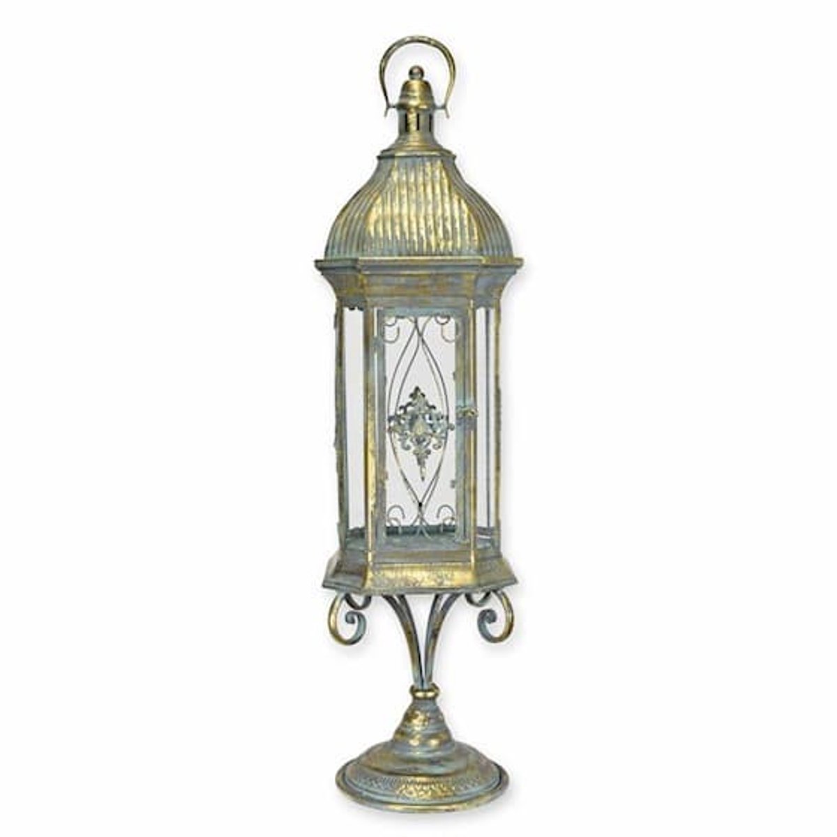 Boutique Trukado - Tinnen Lantaarn Rococo Stijl 86,5cm - bijzonder mooi en fijn ontwerp!