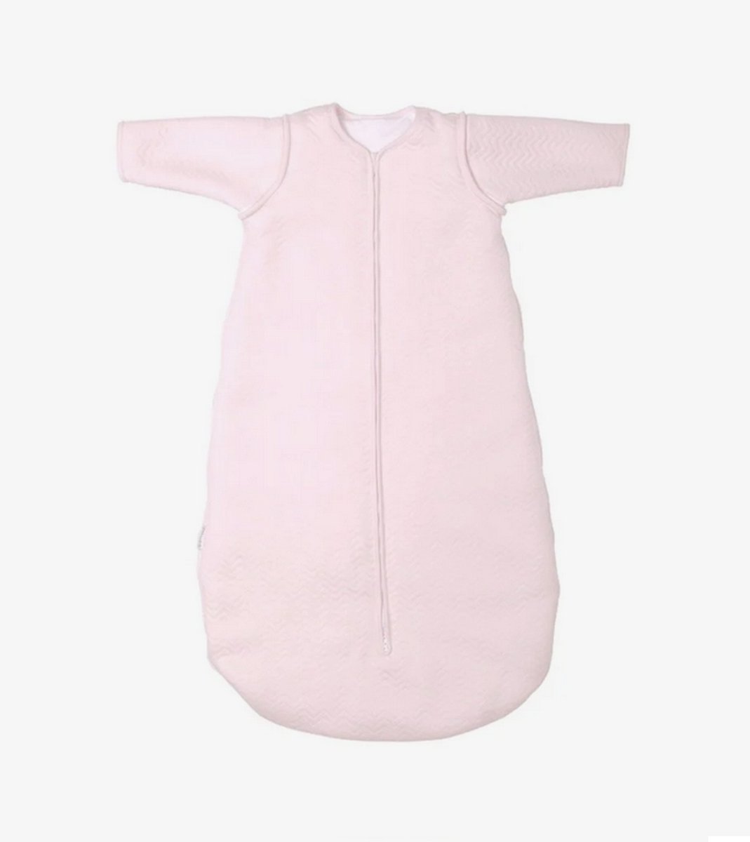 Baby Poetree Slaapzak 90cm Chevron Light Pink (afritsbare mouw)