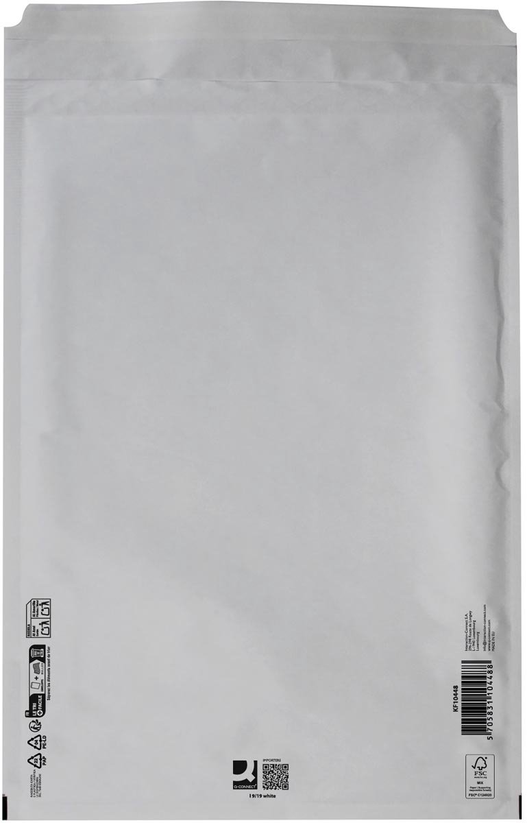 Q-CONNECT luchtkussenenveloppen, wit, 9-I, 320 x 455 mm, pak van 10 stuks