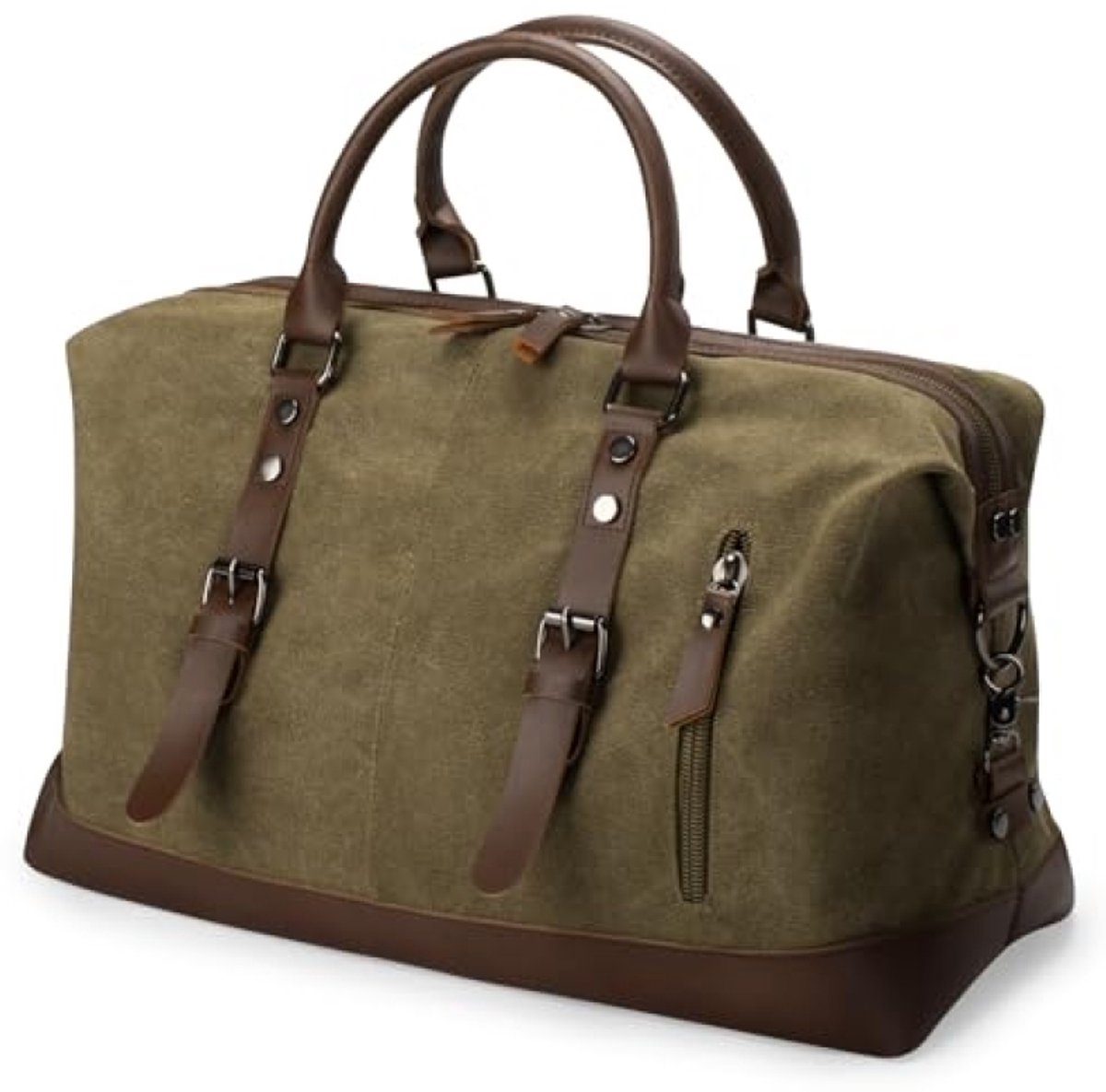 Canvas reistas weekendtas 32L groen - Uniseks reistas met schouderriem - Handbagage vliegtuig