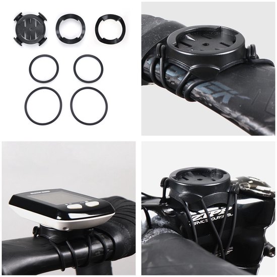 Geschikt voor Garmin / Blackbird / Xingzhe / Magene fietscomputers - Universeel vervangend montagetoebehoren: Bevestigingsbasis met bandbevestiging-2-delige set，Toepasbare diameter van de ronde handgreep: 22–40 mm van Merkloos — afbeelding 2