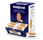 Jules Destrooper Natuurboterwafels 600g - 120 stuks - Displaydoos gevuld met individueel verpakte koffiekoekjes - Horeca & kantoor