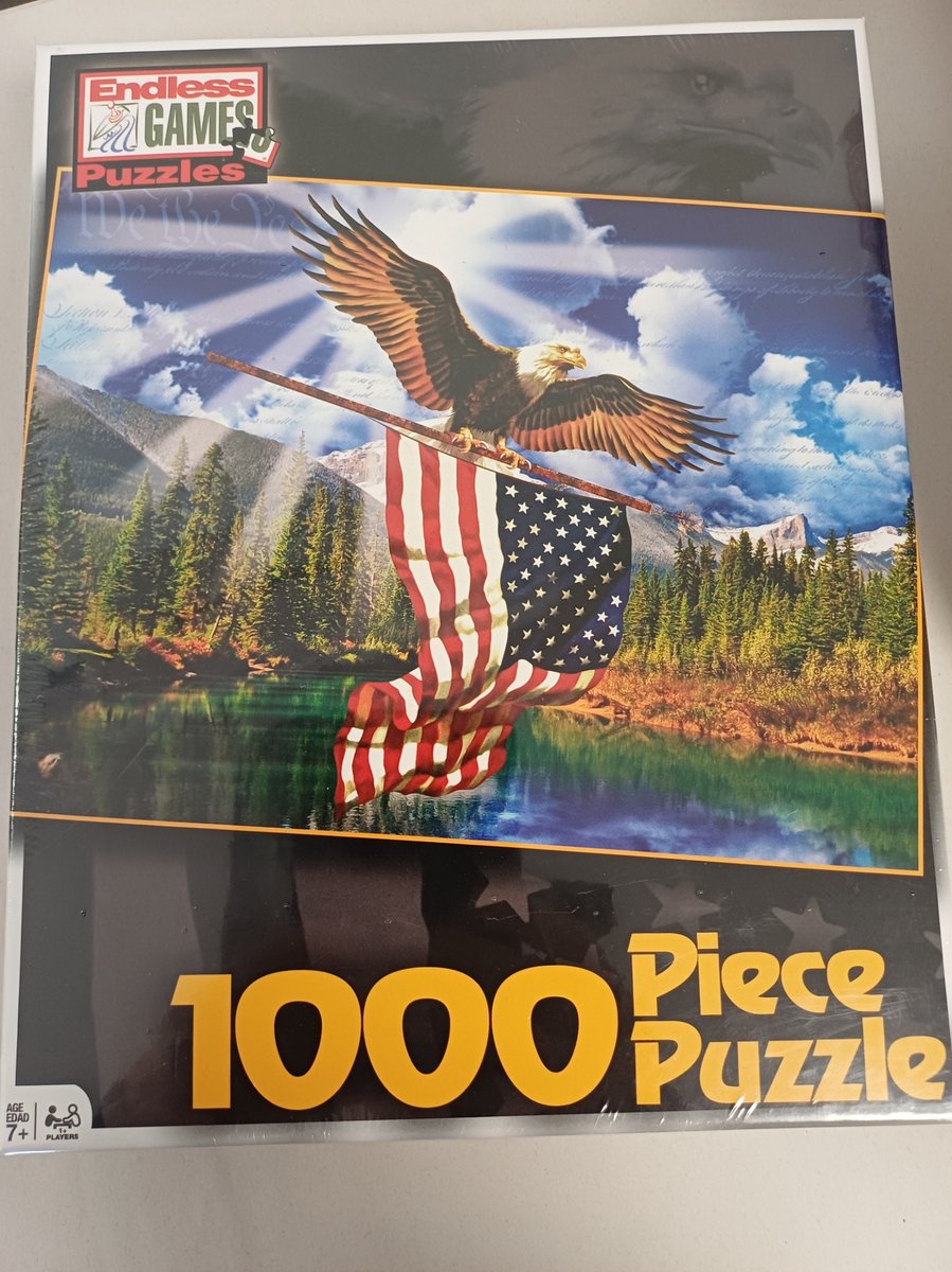 puzzel1000 stukjes american eagle met vlag