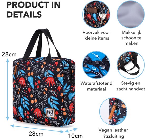 Brisby 4 Laags Geïsoleerde Koeltas - Lunchtas 7 liter - Night Flower van Brisby — afbeelding 4