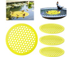 4 Stuks - Bijen Drinkplaats Floating Bee Island - 20 cm Drijvende Bee Bath van EVA Schuim - met Anti-verdrinking Honingraat Design - Waterstation voor Bijen Vlinders Vogelbad Tuinvijver
