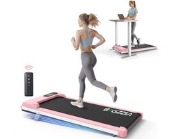 Opvouwbare loopband 3 in 1 - Loopband met 8% helling - Elektrische 2,5 pk loopmachine voor thuisgebruik tot 136KG - 1-8 km/u - LED-display - Geluid<45db - Roze