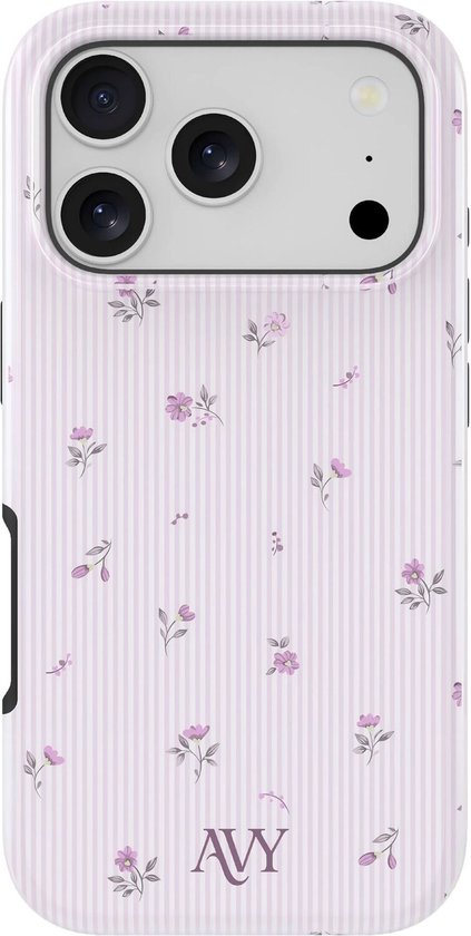 Coque AVY compatible avec Apple iPhone 17 Pro Max | Rêve lilas | Fleurs | Violet | Coque arrière rigide | Compatible avec MagSafe & Qi2