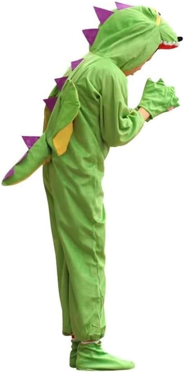 Dinosaurussen kostuum met capuchon voor kinderen - Jumpsuit voor Halloween, carnaval en cosplay evenementen