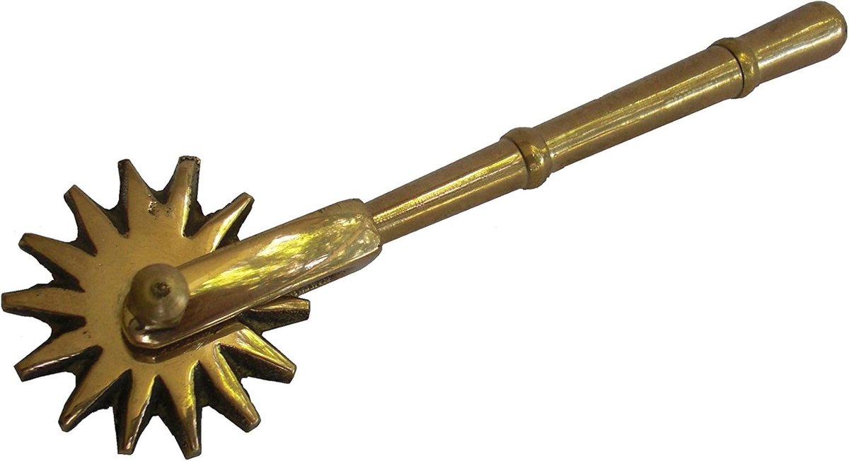 Deegroller Wieltje - Pastry Cutter - Gebak Versieren - Koperen Wieltje - 4.3 cm - Koper
