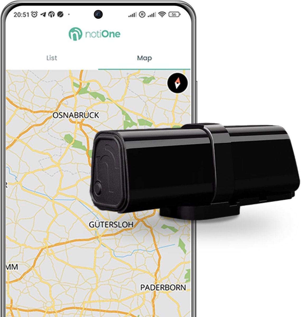 Mini GPS Tracker - Locatie Tracker - Objecten Volgen - Geen Abonnement - 97x25x31 mm - Zwart