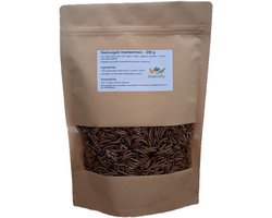 Meelwormen Gedroogd 200g - Kippenvoer & Vogelvoer voor Buitenvogels - Hoog Eiwit Diervoeder - Hersluitbare Zak - Insectify
