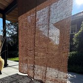 Kokos buitengordijn 200x210 cm - natuurlijk gordijn van kokosvezel voor terras & veranda