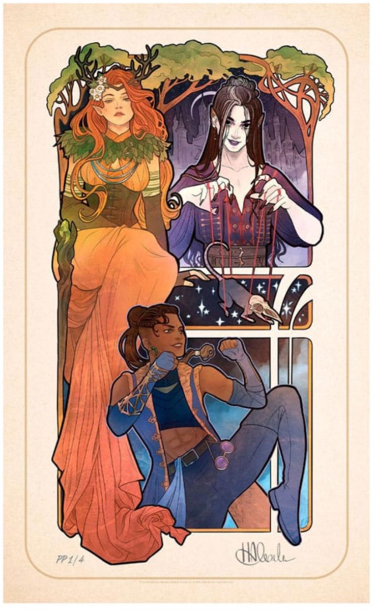 Critical Role Art Print Marisha Ray: 10th Anniversary Art Nouveau Illustrations 46 x 28 cm - unframed