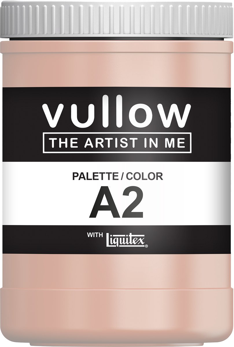 Vullow® Acrylverf A2 Lichtroze – Mat – 1 Liter – Voor Canvas, Hout en Papier