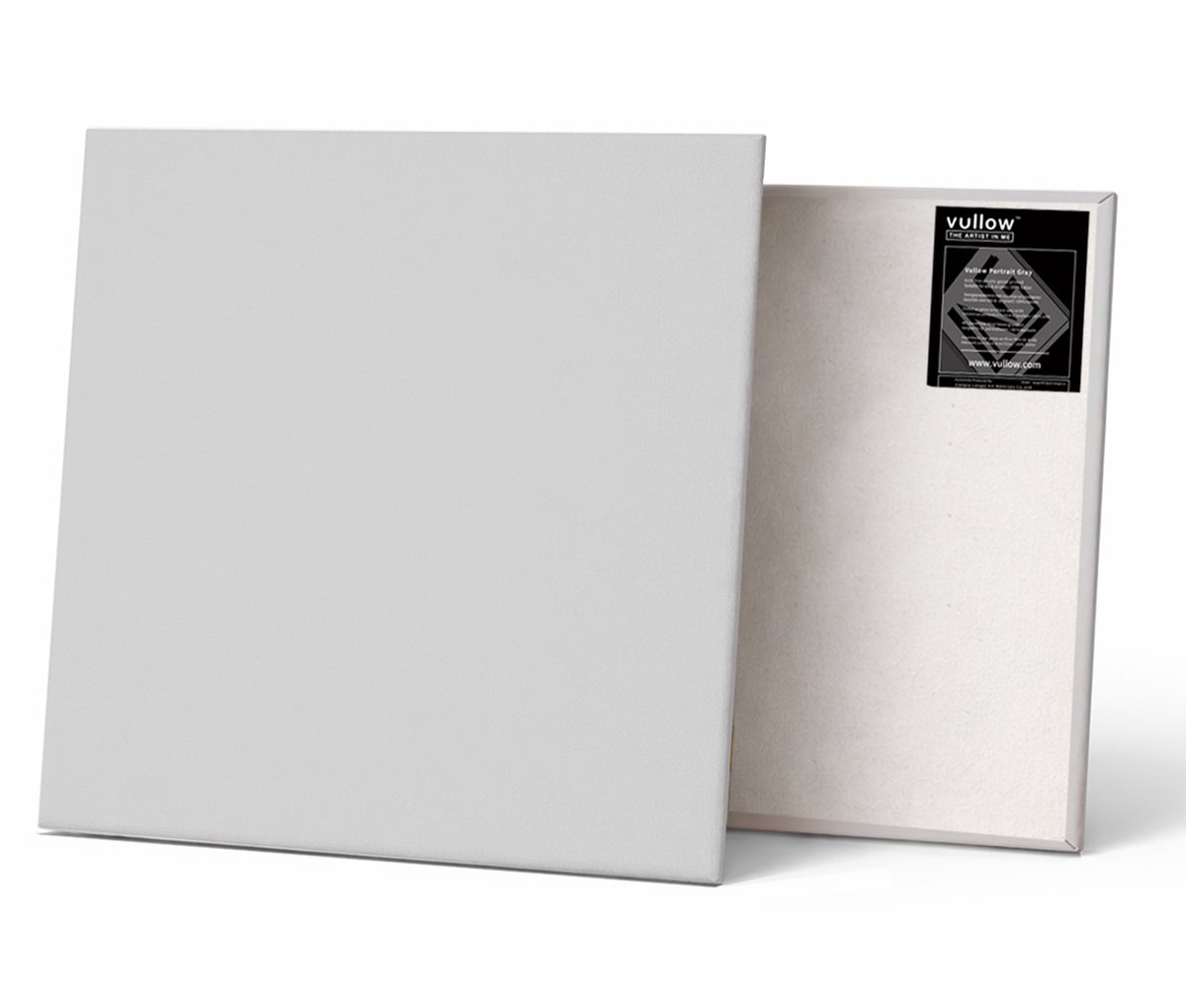 Vullow® Canvasboards 30x30 cm – Lichtgrijze Basislaag – 10 Stuks – Voor Vullow Projectiesysteem