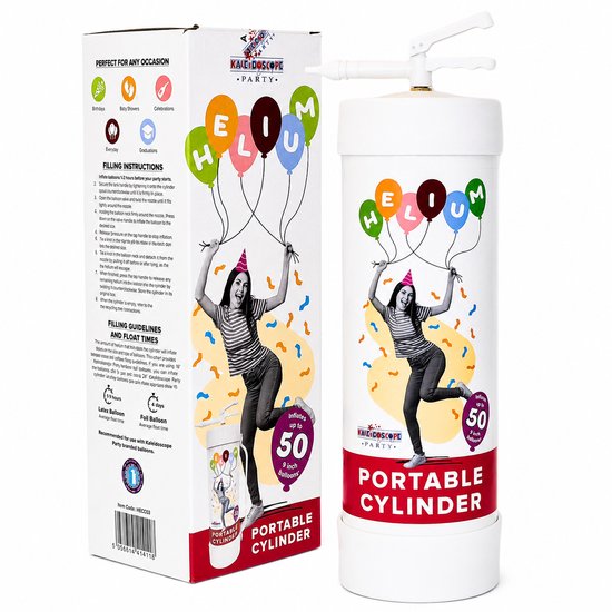 Helium Tank XL - Max. 50 Ballonnen - Heliumtank voor Ballonnen - Helium - Gastank Ballonnen - Heliumtanks - Heliumballonnen